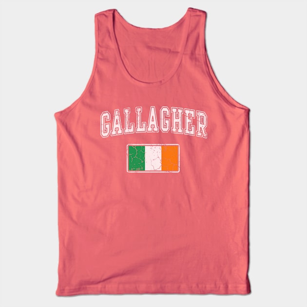 Gallagher Irish Flag Ireland St Patricks Day Tank Top by E